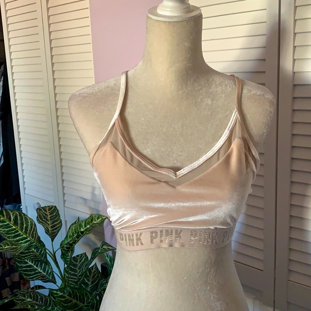 PINK Victoria's Secret Cream Velvet Bralette
